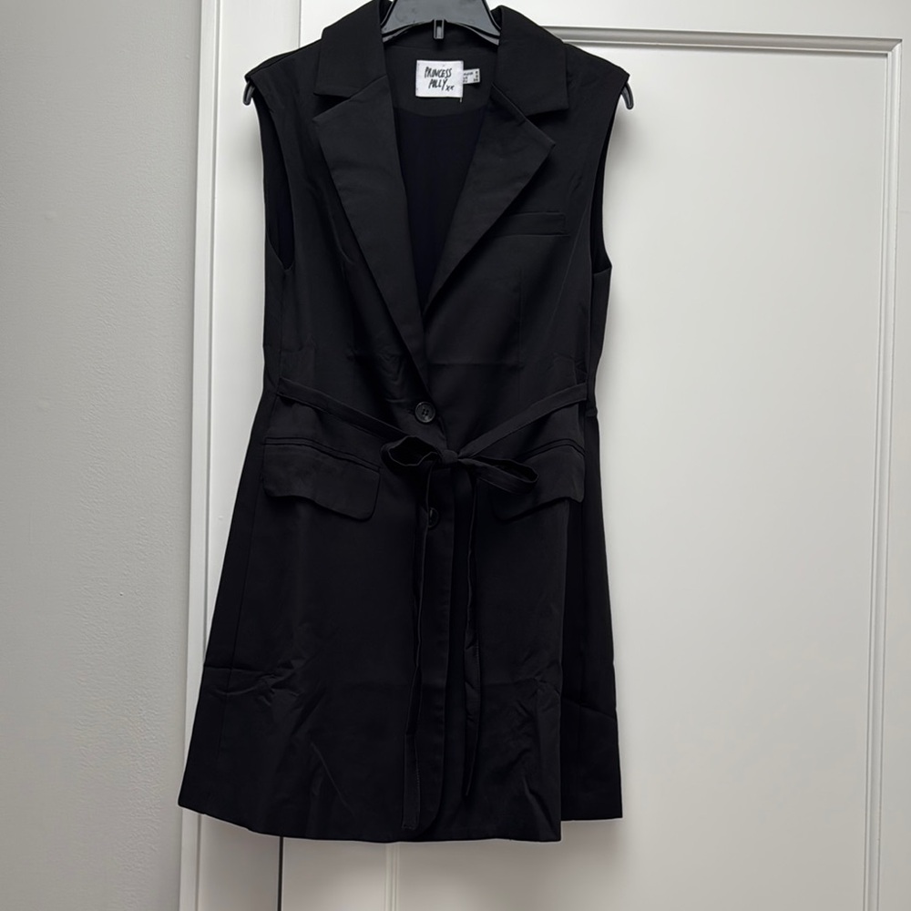Princess Polly Black Tie Front Sheath Dress